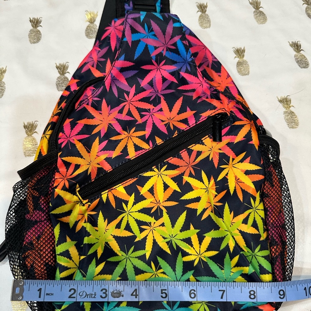 Vibrant Multicolor Women's/Unisex Backpack/Sling bag/Crossbody bag. Like new.